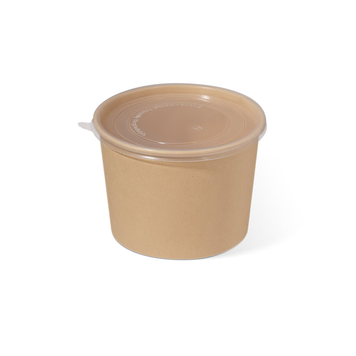 1,500ml Paper Round Container + Container Lid Combo