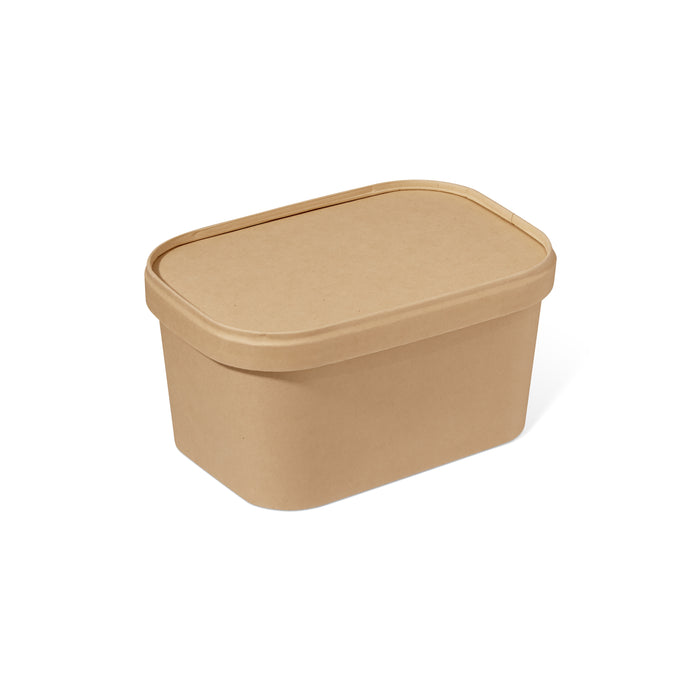 1,000ml Paper Meal Box + Paper Meal Box Lid Combo