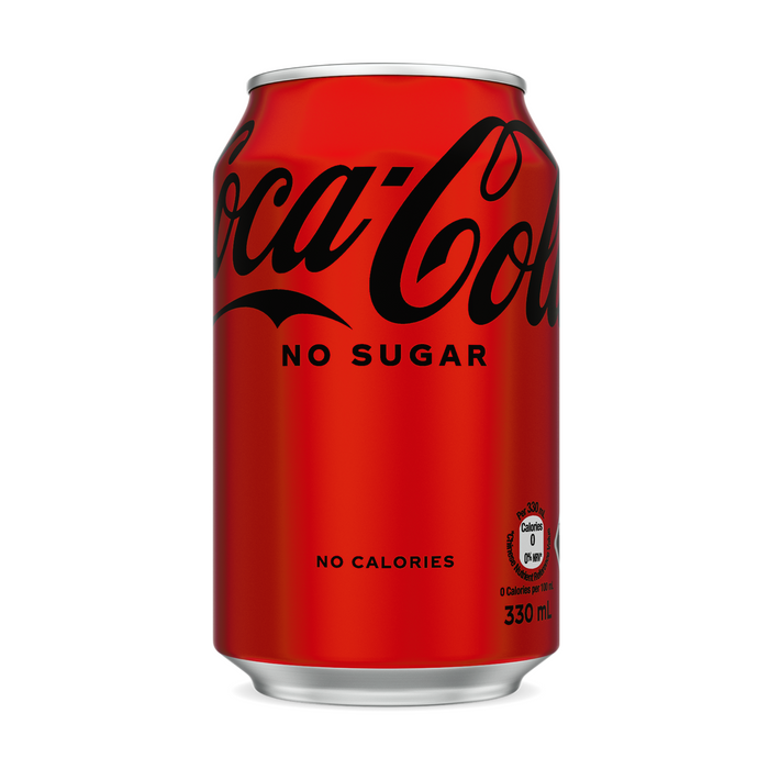 Coke No Sugar Can 330ml 
