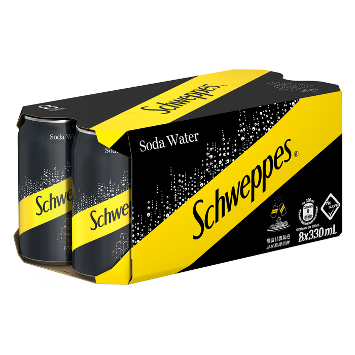 Schweppes Soda Water Can 330ml 