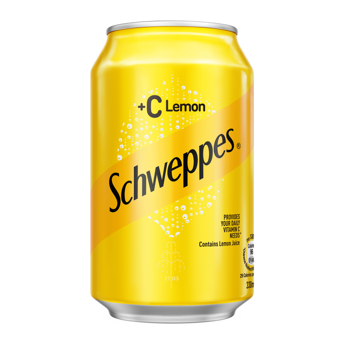 Schweppes Lemon +C Can 330ml 
