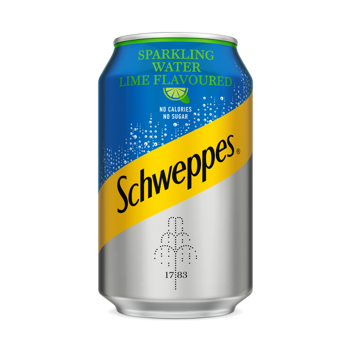 Schweppes Lime Sparkling Water Can 330ml 