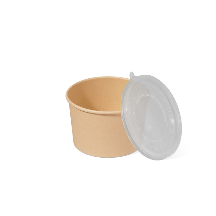 500ml Paper Round Container + Container Lid Combo
