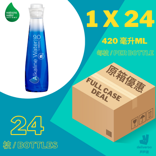 屈臣氏 - Alkaline Water 9.0 鹼性水 420毫升 Watsons - Alkaline Water 9.0 420ML