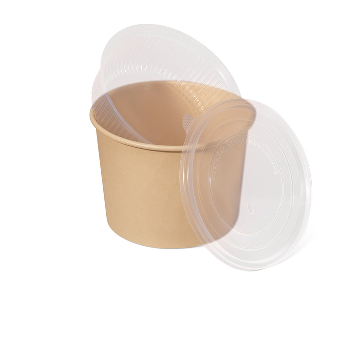 1,500ml Paper Round Container + Container Lid + Container Divider Combo