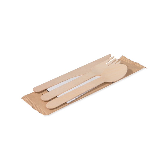 Wooden Cutlery Pack (500 Packs)